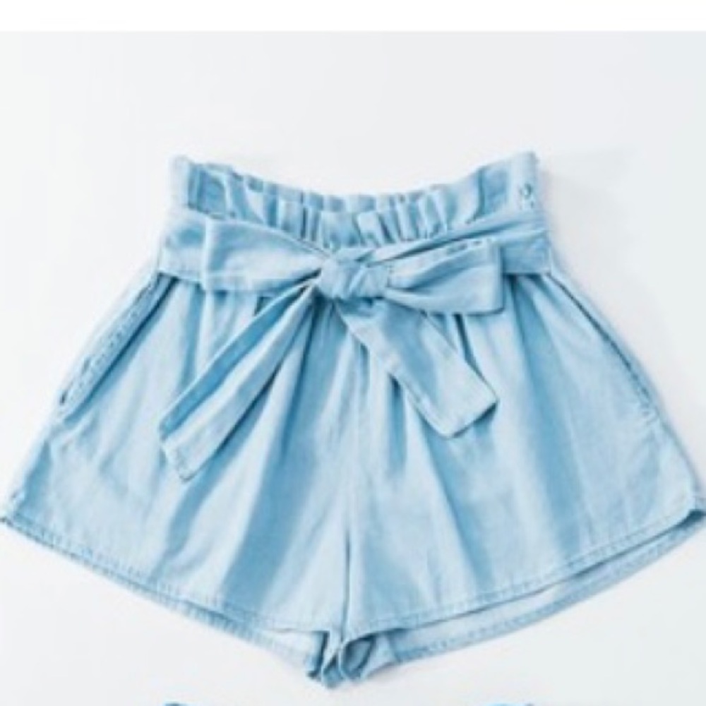 Paper Bag Light Blue Shorts